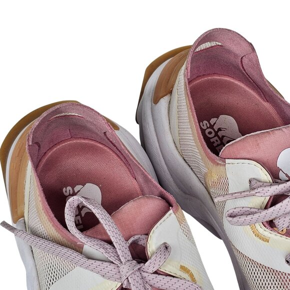 Sorel Womens Kinetic Impact‎ Lace Sneakers Pink White Mesh Chunky Sole 9US/40EU - Picture 8 of 12